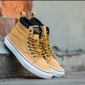 Vans Sk8 Hi MTE Tan Leather Timberland Style Shoes